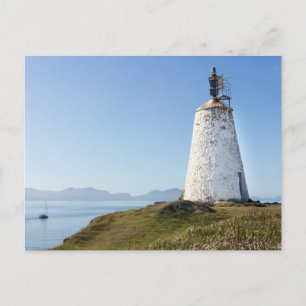 Carte Postale Phare sur Llanddwyn Island, Anglesey, Pays de Gall