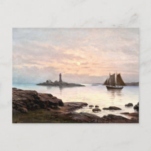 Carte Postale Phare & Voilier En Lune Poster