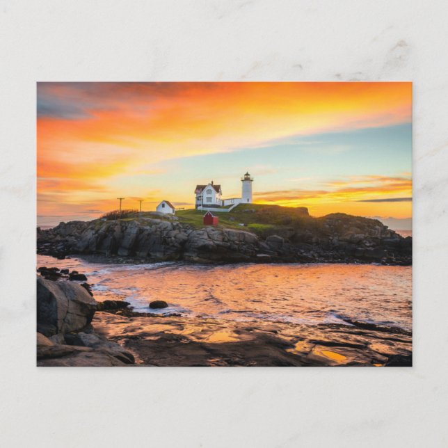 Carte Postale Phares | Nubble Lighthouse Maine (Devant)