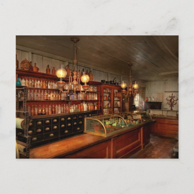 Carte Postale Pharmacie - Où les sorciers font leurs courses (Devant)