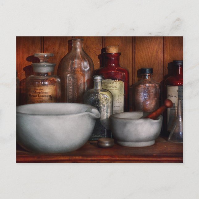 Carte Postale Pharmacien - Médecine pour tousser (Devant)