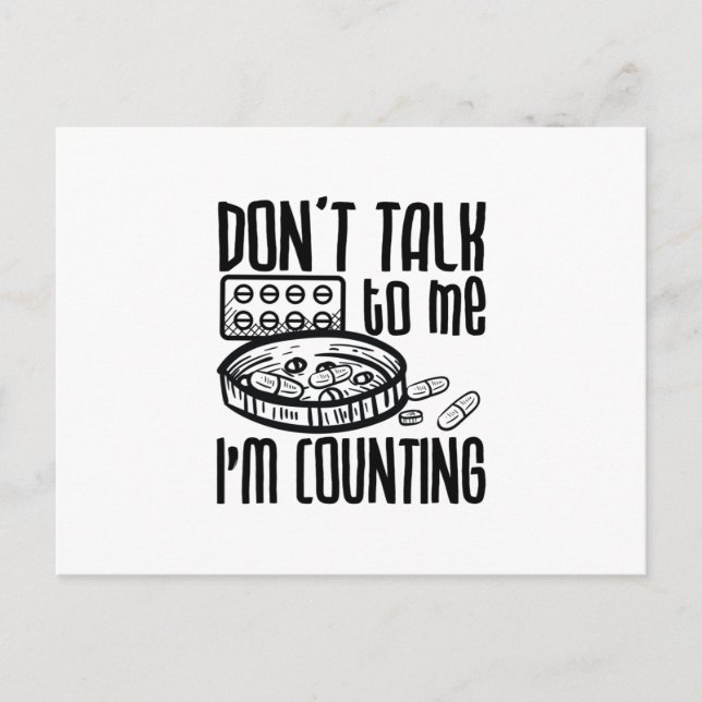 Carte Postale Pharmacy Don't Talk To Me I'm Counting Pharmacist (Devant)