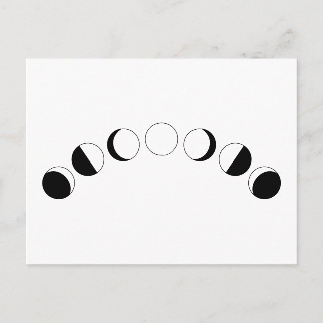 Carte Postale Phases de lune (Devant)