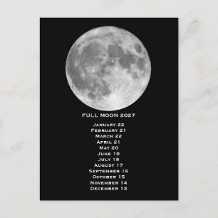 Carte Postale Phases de pleine lune 2027