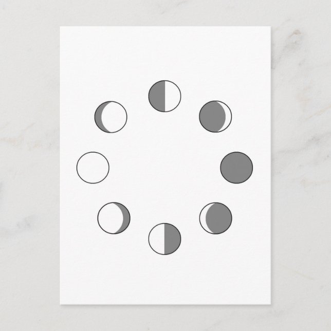 CARTE POSTALE PHASES LUNE (Devant)