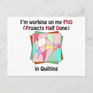 Carte Postale PhD en quadrillage