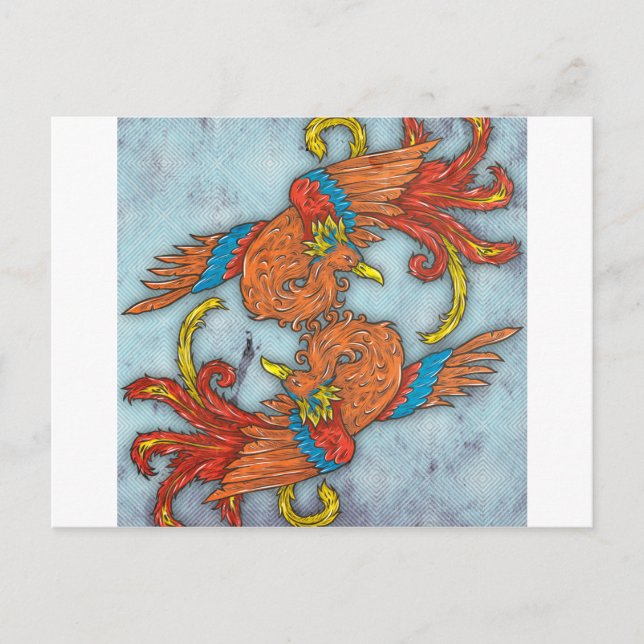 Carte Postale Phénix chinois (Devant)