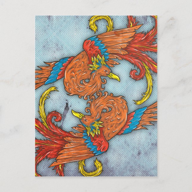 Carte Postale Phénix chinois (Devant)