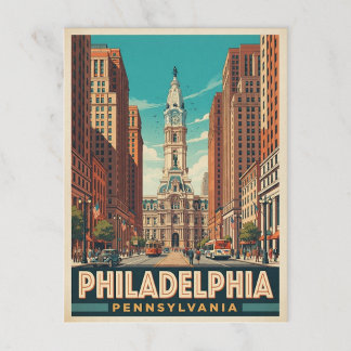 Carte Postale Philadelphia PA City Hall Pennsylvania retro