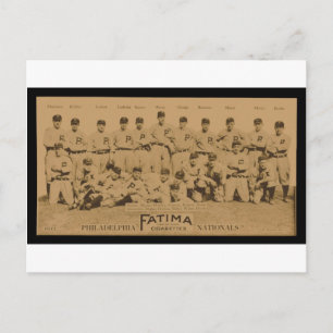 Carte Postale Philadelphie 1913 Phillies Fatima Tobacco Card