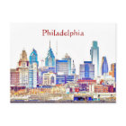 Carte postale Philadelphie Color Sketch