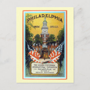 Carte Postale Philadelphie Exposition 1926 Vintage