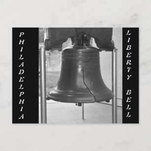 CARTE POSTALE PHILADELPHIE GRAND BELL NOIR ET BLANC