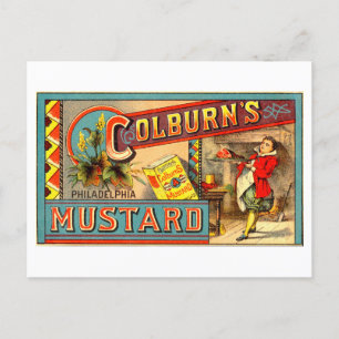 Carte postale Philadelphie Mustard de vintage Colb