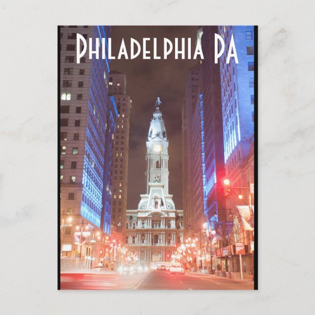 Carte Postale Philadelphie PA (Devant)