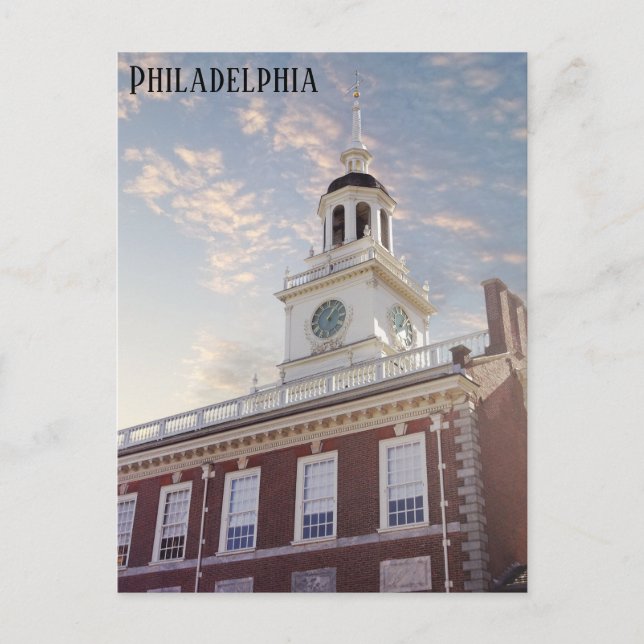 Carte Postale Philadelphie Pennsylvanie Indépendance Hall Voyage (Devant)