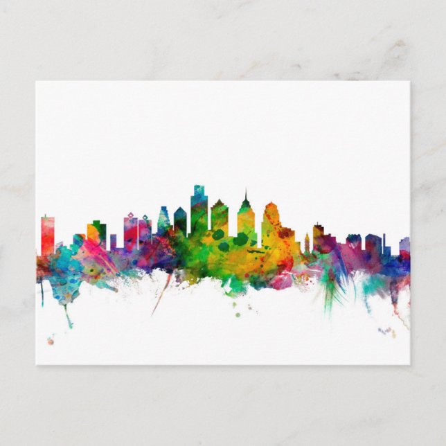 Carte Postale Philadelphie Pennsylvanie Skyline (Devant)
