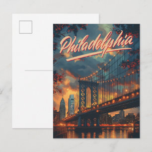 Carte Postale Philadelphie, Pennsylvanie : Une vue vintage 