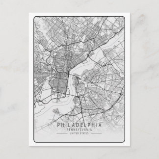 Carte Postale Philadelphie Pennsylvanie USA Travel City Map