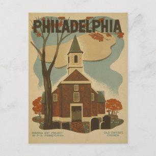 Carte Postale Philadelphie Pennsylvanie Vintage voyage