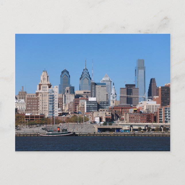 Carte Postale Philadelphie Skyline, vue moyenne (Devant)
