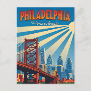 Carte Postale Philadelphie vintage Pennsylvanie