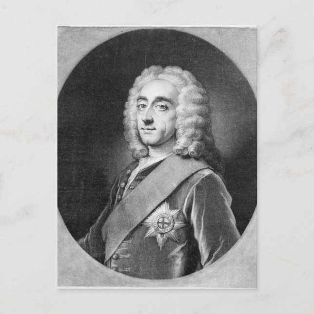 Carte Postale Philip Dormer Stanhope, gravé par John Simon (Devant)