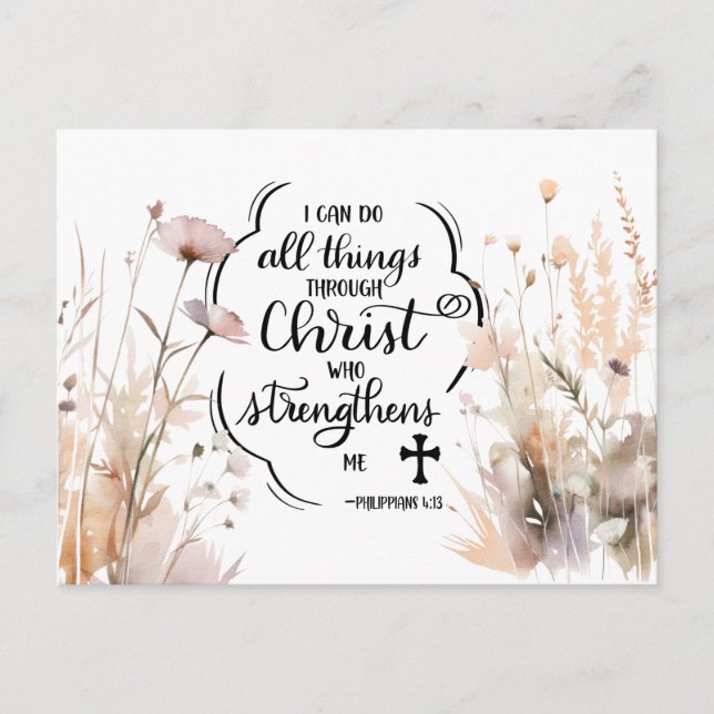 Carte Postale Philippiens 4:13 Toutes les choses par la Bible du (Devant)