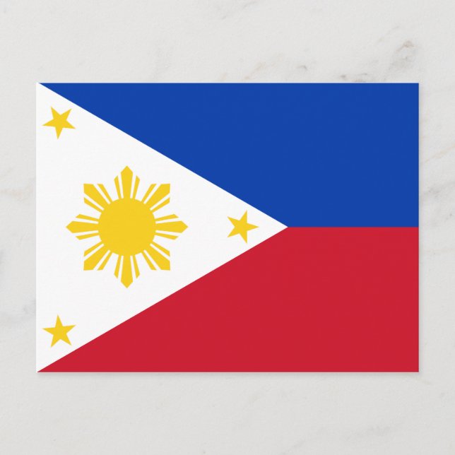 Carte Postale Philippines - Drapeau philippin (Devant)