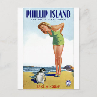 Carte Postale Phillip Island Victoria Australie Affiche Vintage