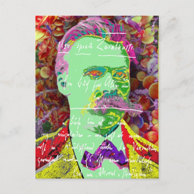 Carte Postale Philosophe allemand Friedrich Nietzche Existentiel (Devant)