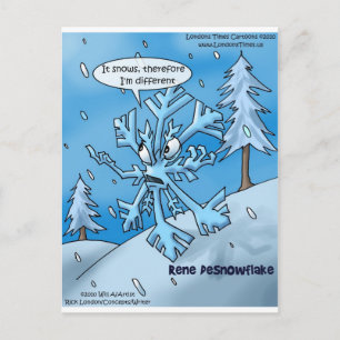 Carte Postale Philosophe de Snowflake Funny Toxits Tees Cards