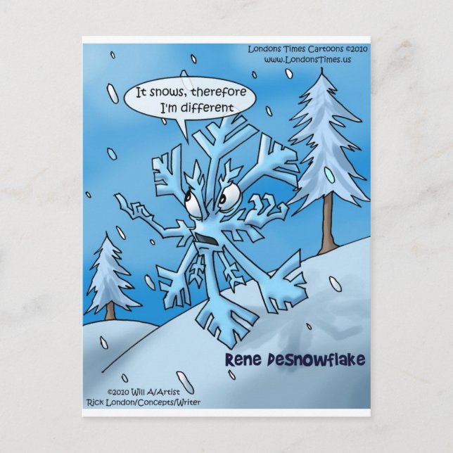 Carte Postale Philosophe de Snowflake Funny Toxits Tees Cards (Devant)