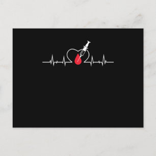 Carte Postale Phlébotomiste de battement cardiaque Phlebotomie S