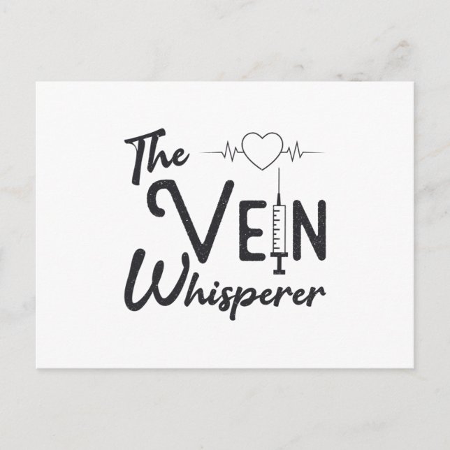 Carte Postale Phlebotomiste La Vein Whisperer Infirmière Phlebot (Devant)