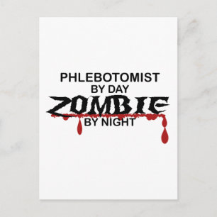 Carte Postale Phlebotomiste Zombie