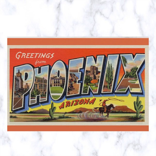 Carte postale Phoenix Arizona vintage (Créateur téléchargé)