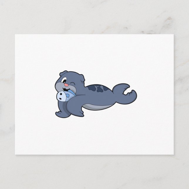 Carte Postale Phoque avec poisson (3).PNG (Devant)