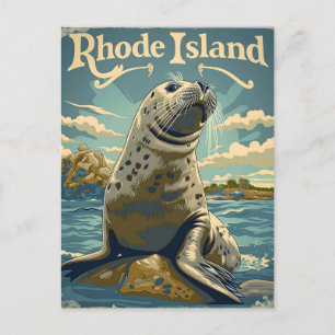 Carte Postale Phoque du port Rhode Island