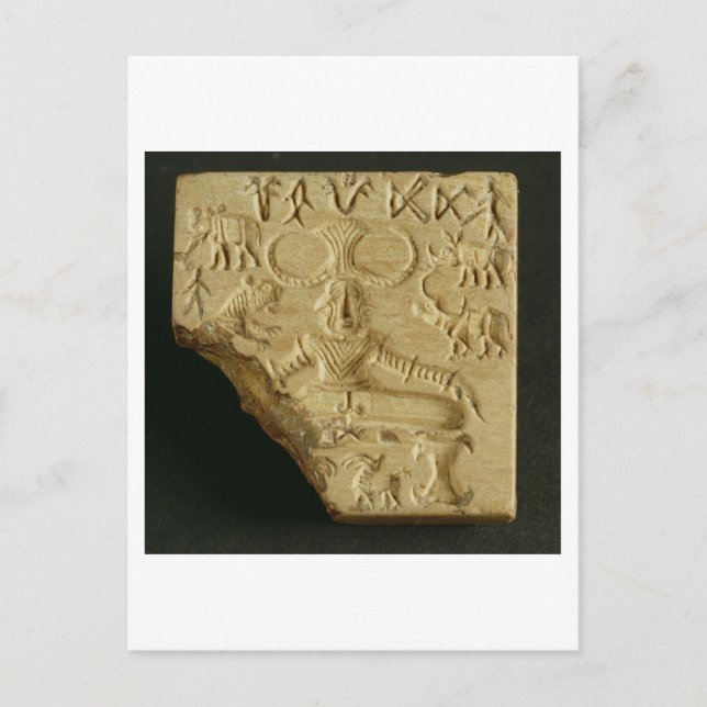 Carte Postale Phoque Steatite Pasupati, Mohenjodaro, 2300-1750 a (Devant)