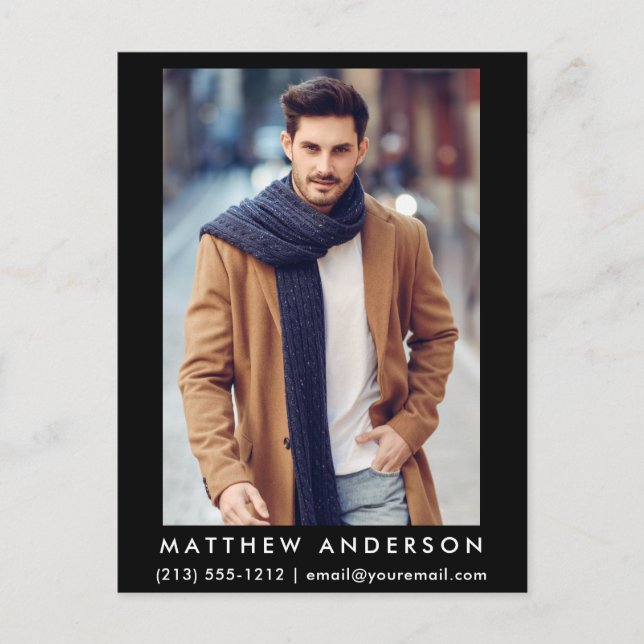 Carte postale photo Actor Model 2 - noir (Devant)