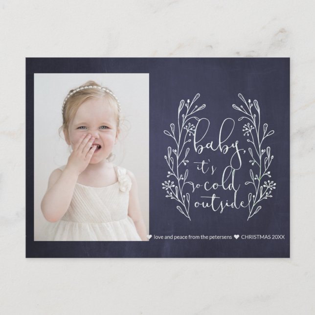 Carte Postale Photo blanche de Baby It's Cold Outside (Devant)