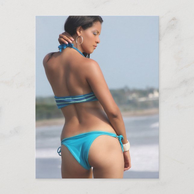 Carte Postale Photo Blue Bikini Girl (Devant)