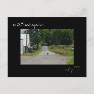 Carte postale photo 'Chicken Crossing Road'