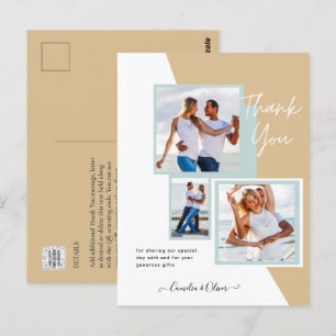 Carte Postale Photo Collage MERCI Mariage/bébé/diplômé/TOUT