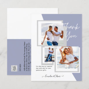 Carte Postale Photo Collage MERCI Mariage/bébé/diplômé/TOUT