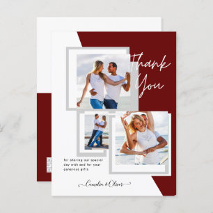 Carte Postale Photo Collage MERCI Mariage/bébé/diplômé/TOUT