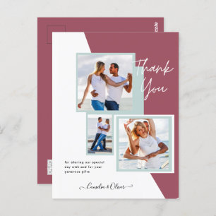 Carte Postale Photo Collage MERCI Mariage/bébé/diplômé/TOUT