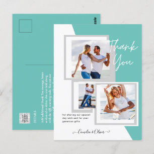 Carte Postale Photo Collage MERCI Mariage/bébé/diplômé/TOUT