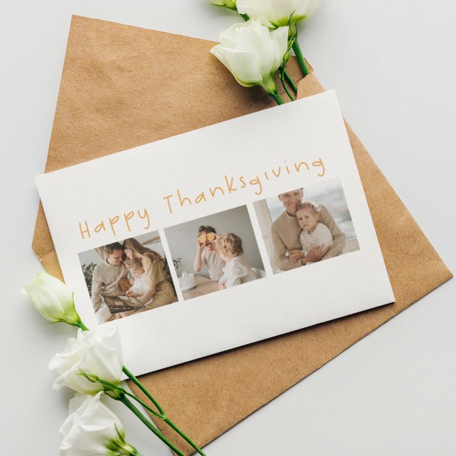 Carte Postale Photo Collage Moderne & Joyeux Thanksgiving (Créateur téléchargé)